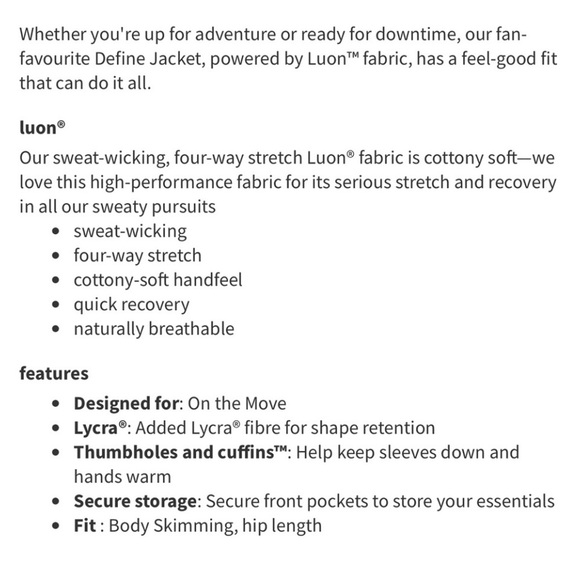 Lululemon ๐ฆ Define Jacket | Surge Turquoise | Size 12 - Picture 11 of 12